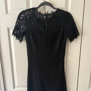 Aritzia Black Lace Dress with Lace Sleeves – Size 2